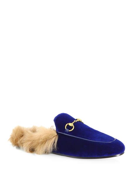 gucci velvet mule|Gucci fur mules sale.